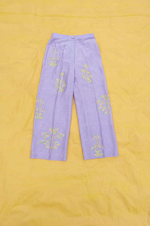 Bayan Hand-Embroidered Lavender Pant